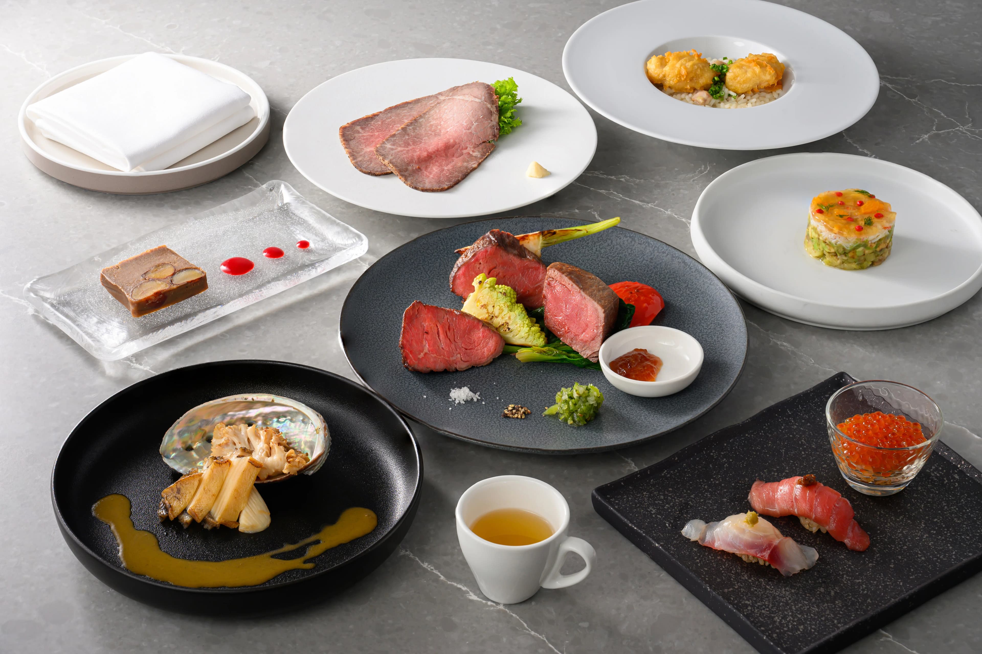 コース料理の盛り付け